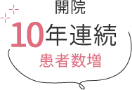 開院9年連続患者数増